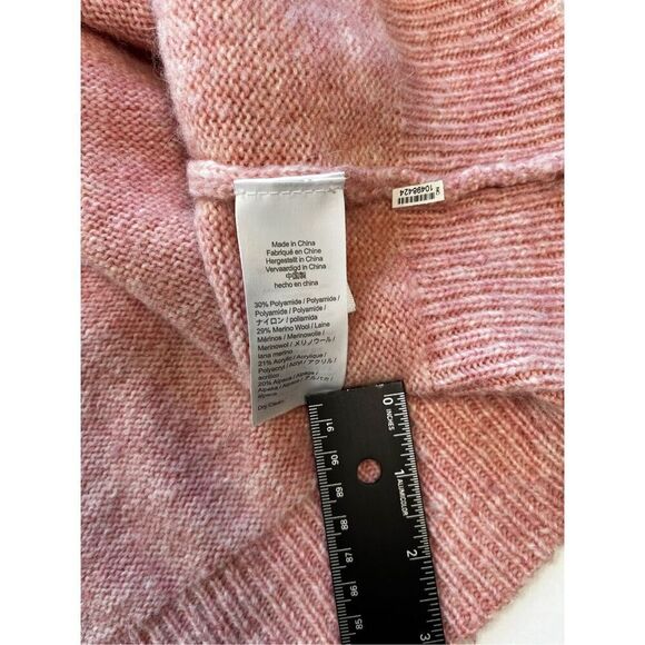 J. Crew Relaxed Saddle Sleeve Merino Wool Blend Sweater Heather Blush Size Large - Picture 4 of 8